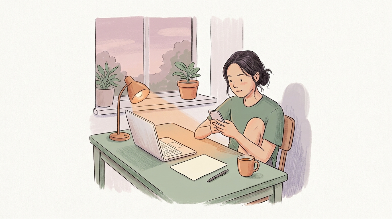 Photo of a person building a study or work timetable, planning tasks and deadlines in a calm, organized way.