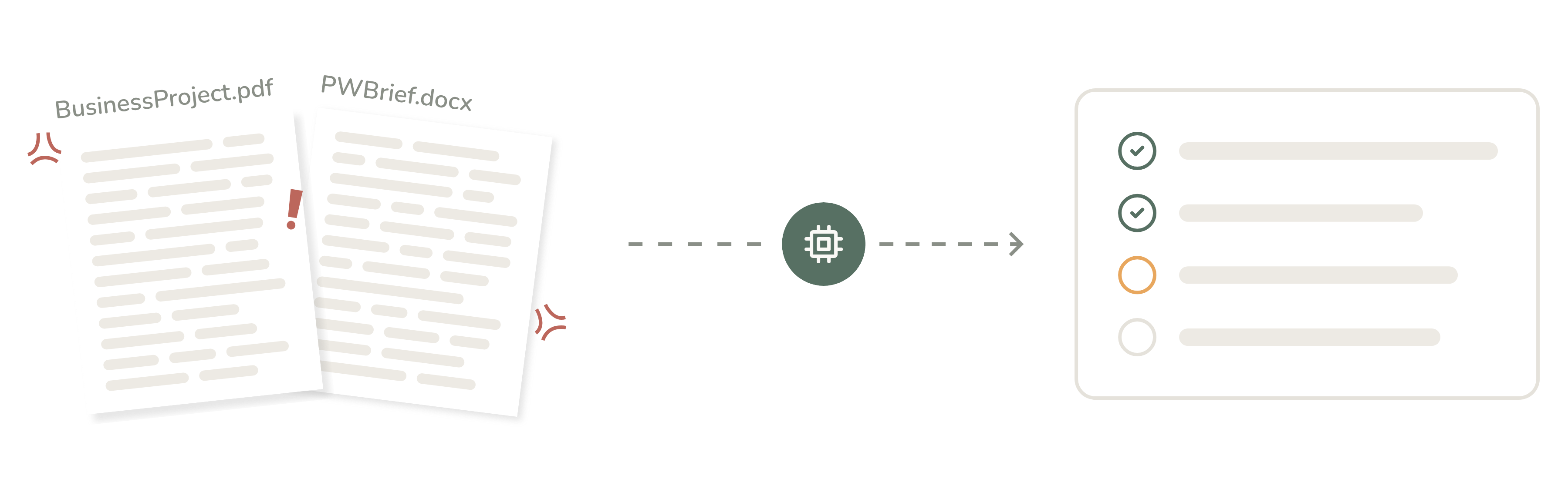 Flowstate AI turning an assignment brief into a list of actionable steps with deadlines